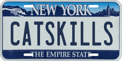 Catskills Mountains New York Metal License Plate Catskills Mountains New York Metal License Plate
