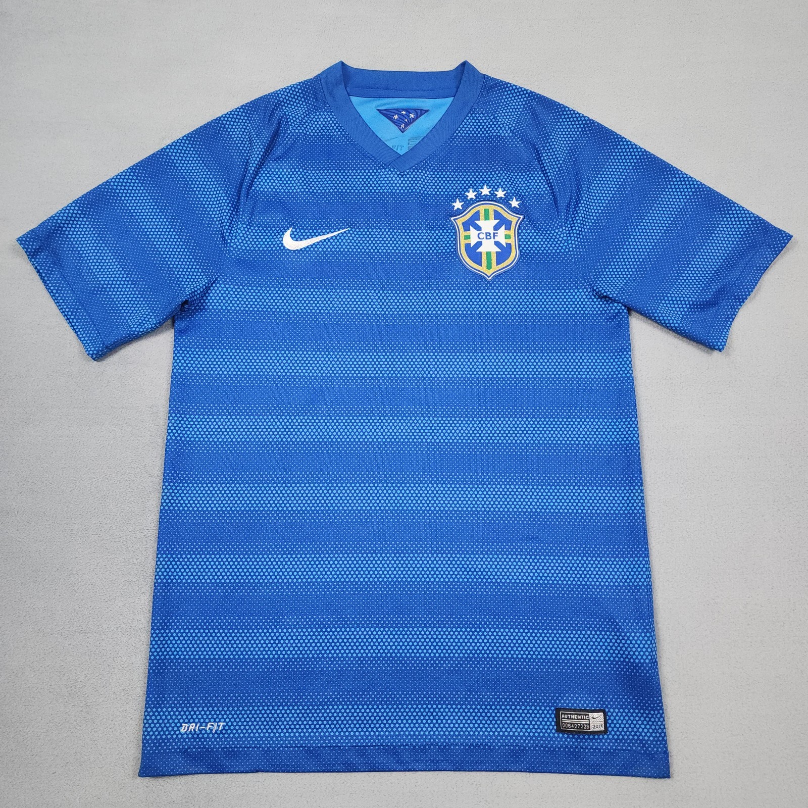 Nike Brazil 2014 World Cup Away Soccer Jersey Blue Men’s Medium 575282-493 Shirt Nike Brazil 2014 World Cup Away Soccer Jersey Blue Men’s Medium 575282-493 Shirt