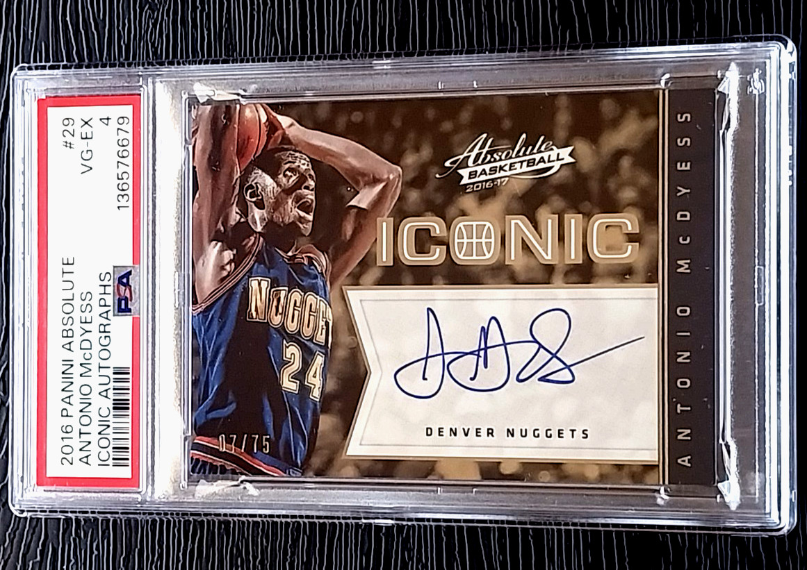 2016 PANINI ABSOLUTE ANTONIO McDYESS ICONIC AUTOGRAPHS CARD 07/75 #29 PSA 4 2016 PANINI ABSOLUTE ANTONIO McDYESS ICONIC AUTOGRAPHS CARD 07/75 #29 PSA 4
