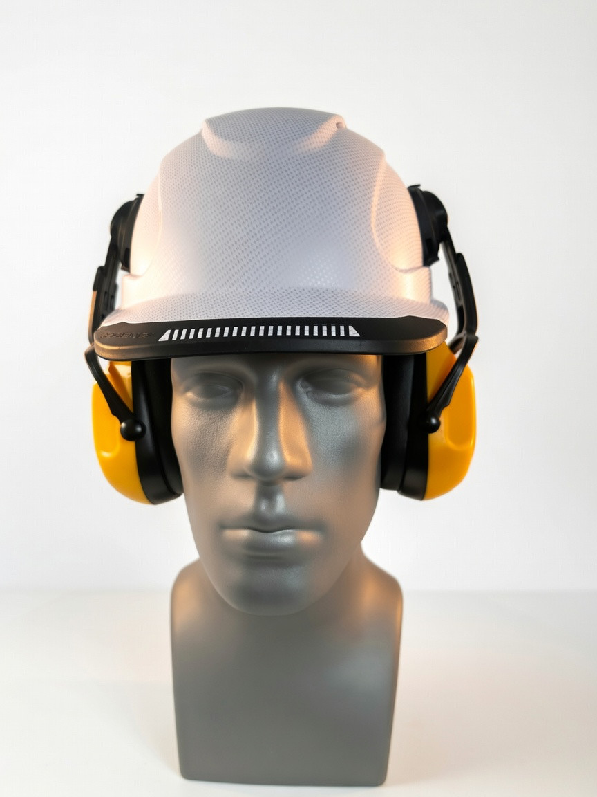 Radians Combo- HYPEMAN Ratchet Vented  Cap Style Hard Hat + DEWALT Earmuff