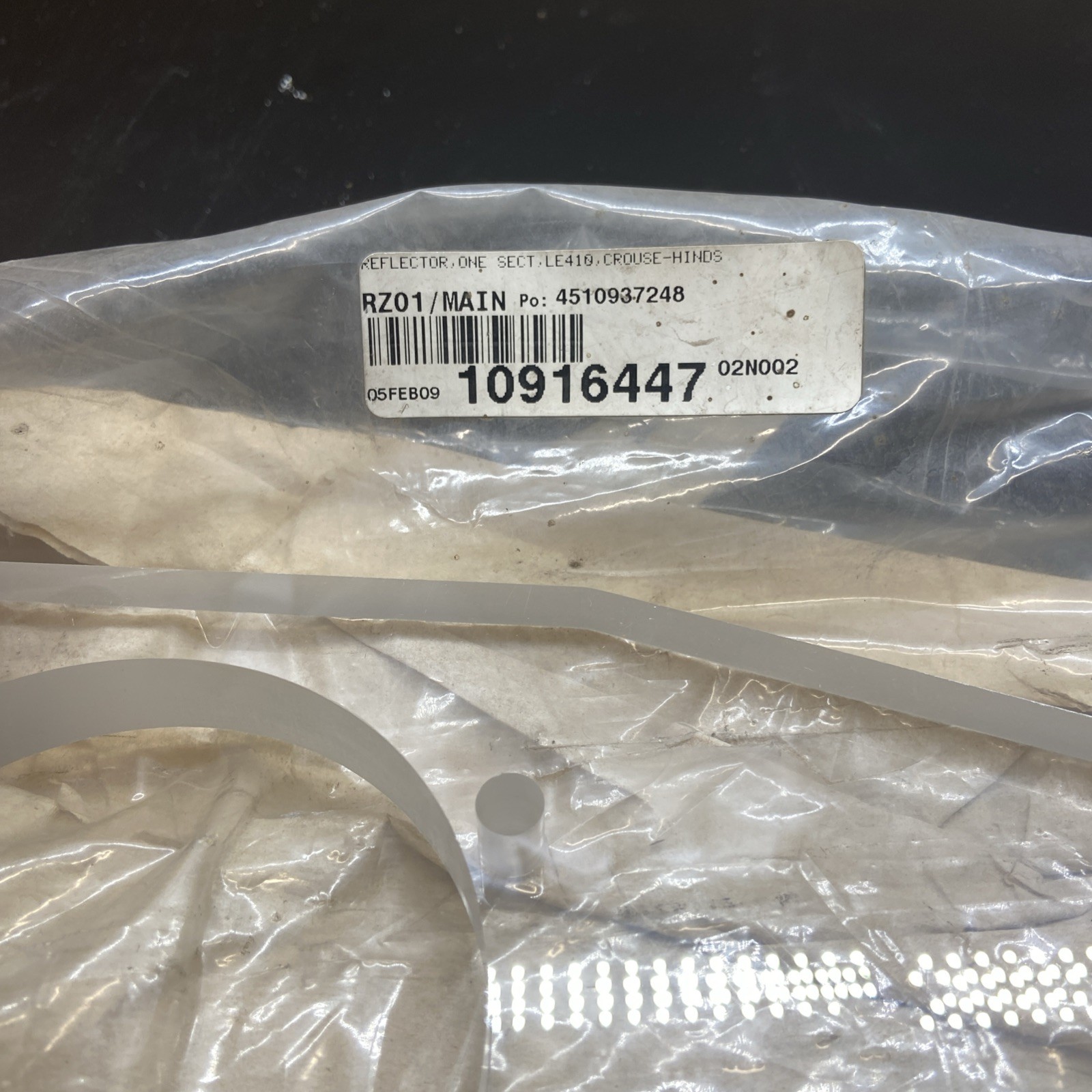 Crouse-Hinds LE410 22” Gauge Light Plexiglass Reflector ELG329 NOS Eaton
