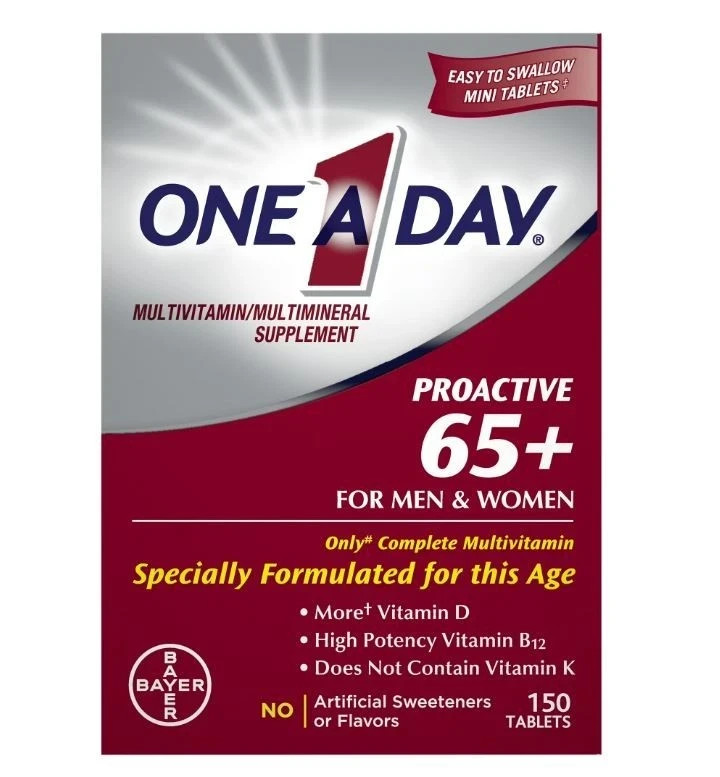 One a Day Proactive 65+, Mens & Womens Multivitamin, Supplement with Vitamin A, One a Day Proactive 65+, Mens & Womens Multivitamin, Supplement with Vitamin A,