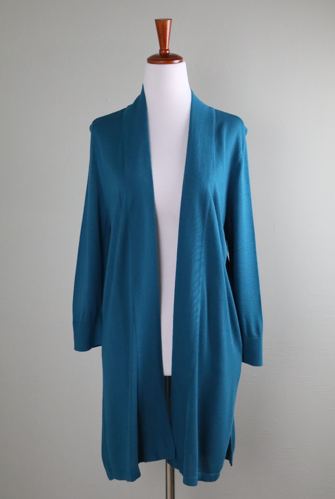 CHICO\'S Outlet NWT $89 Hollie Teal Cardigan Sweater Top Size 1 US Medium