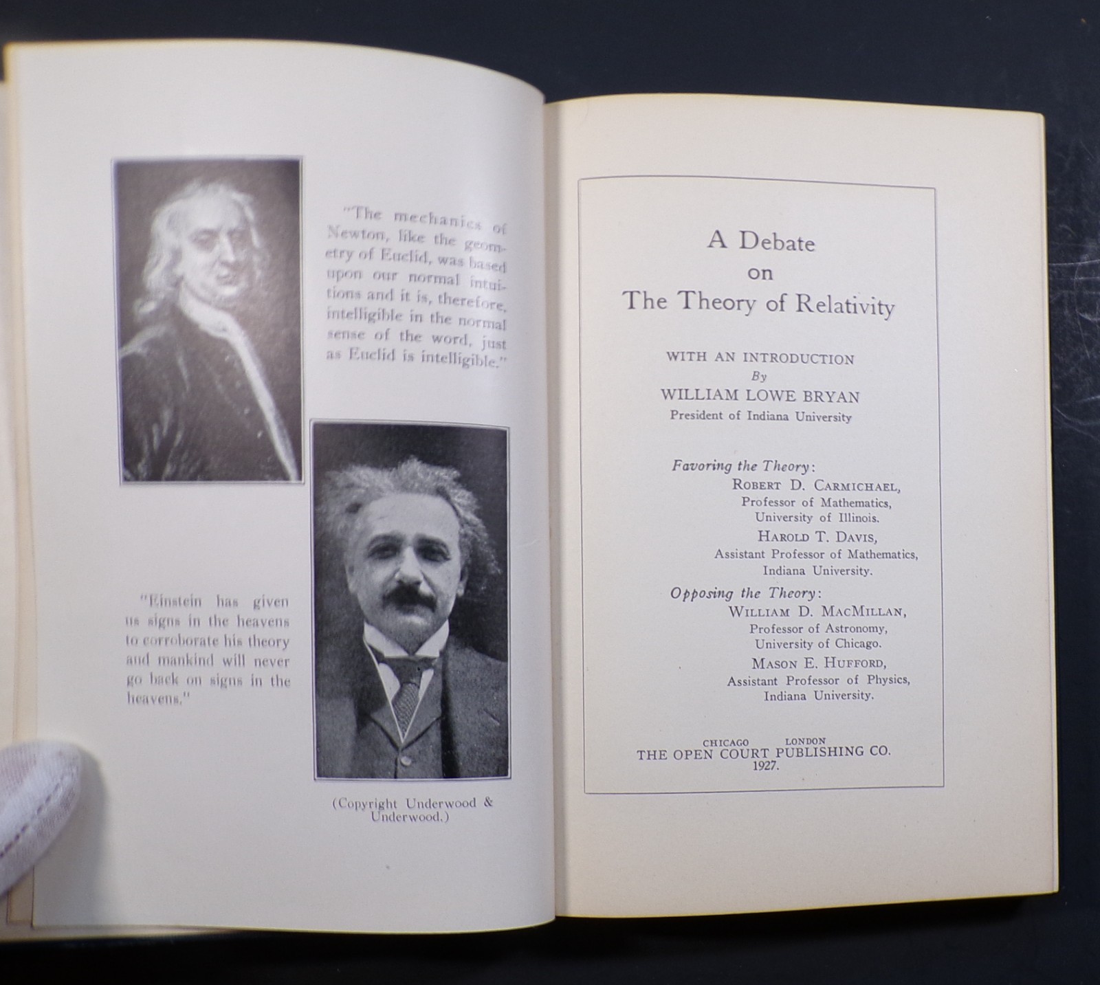 Scarce A Debate On The Theory Of Relativity 1st ed Very Good in Good DJ Scarce A Debate On The Theory Of Relativity 1st ed Very Good in Good DJ