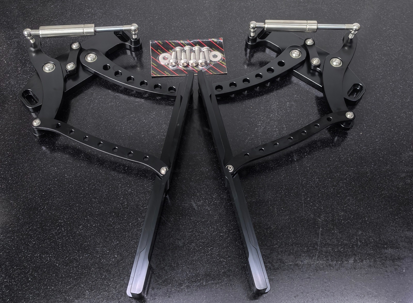 For 67-69 Camaro Firebird Machined 6061-T6 CNC Billet Aluminum black Hood Hinges