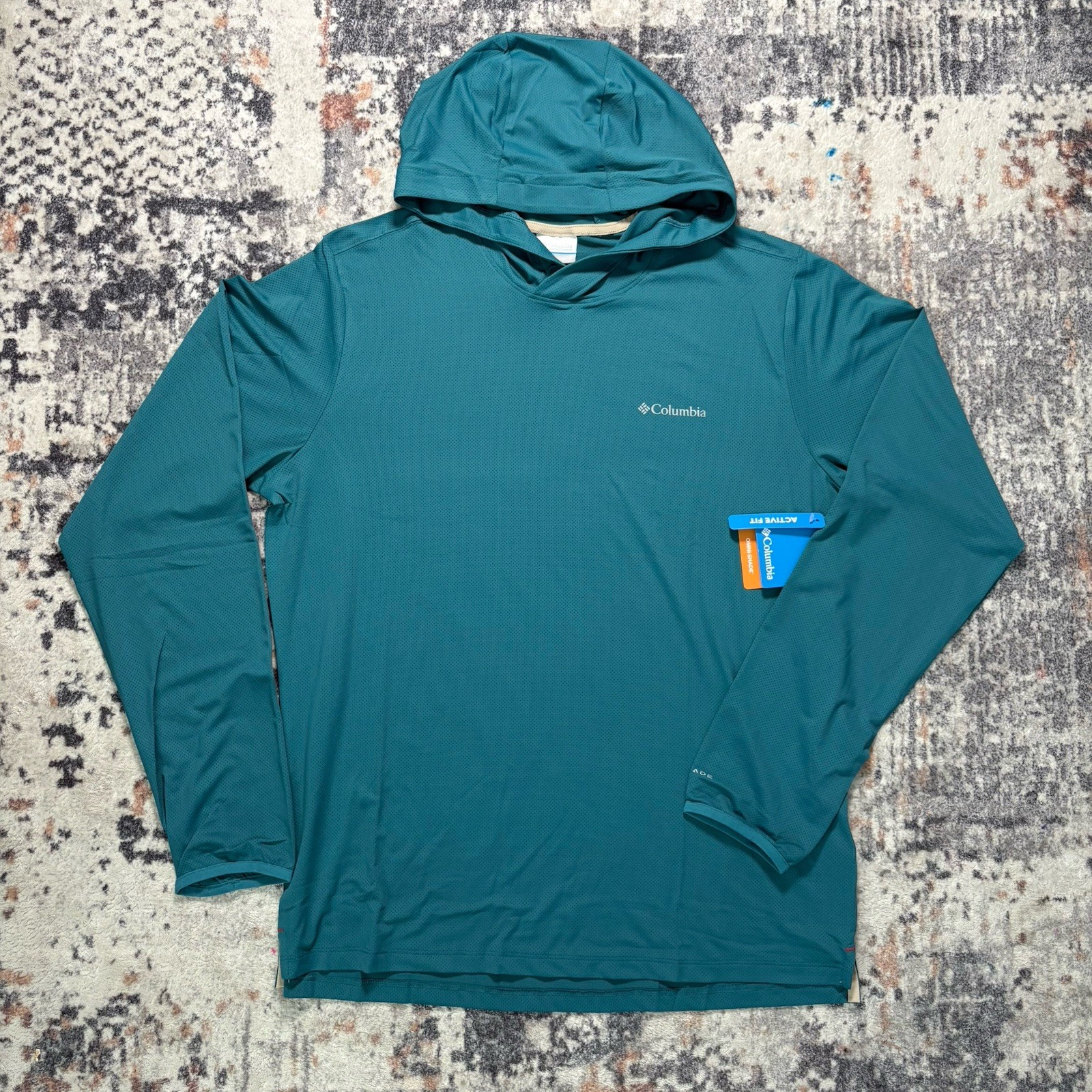 Columbia Tech Trail Utility Hoodie Sweater Capucha Everblue Size: L NWT