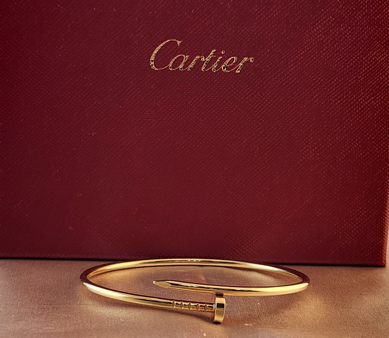 CARTIER JUSTE UN CLOU SMALL MODEL BRACELET 18K YG SIZE 18 W/BOX&CERT- B4216