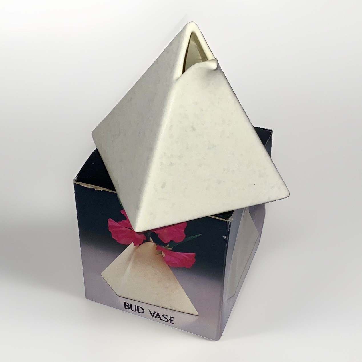 Vintage Mikasa Bud Vase Helena Uglow Triangle GRANITE Pyramid Japan Post Modern Vintage Mikasa Bud Vase Helena Uglow Triangle GRANITE Pyramid Japan Post Modern