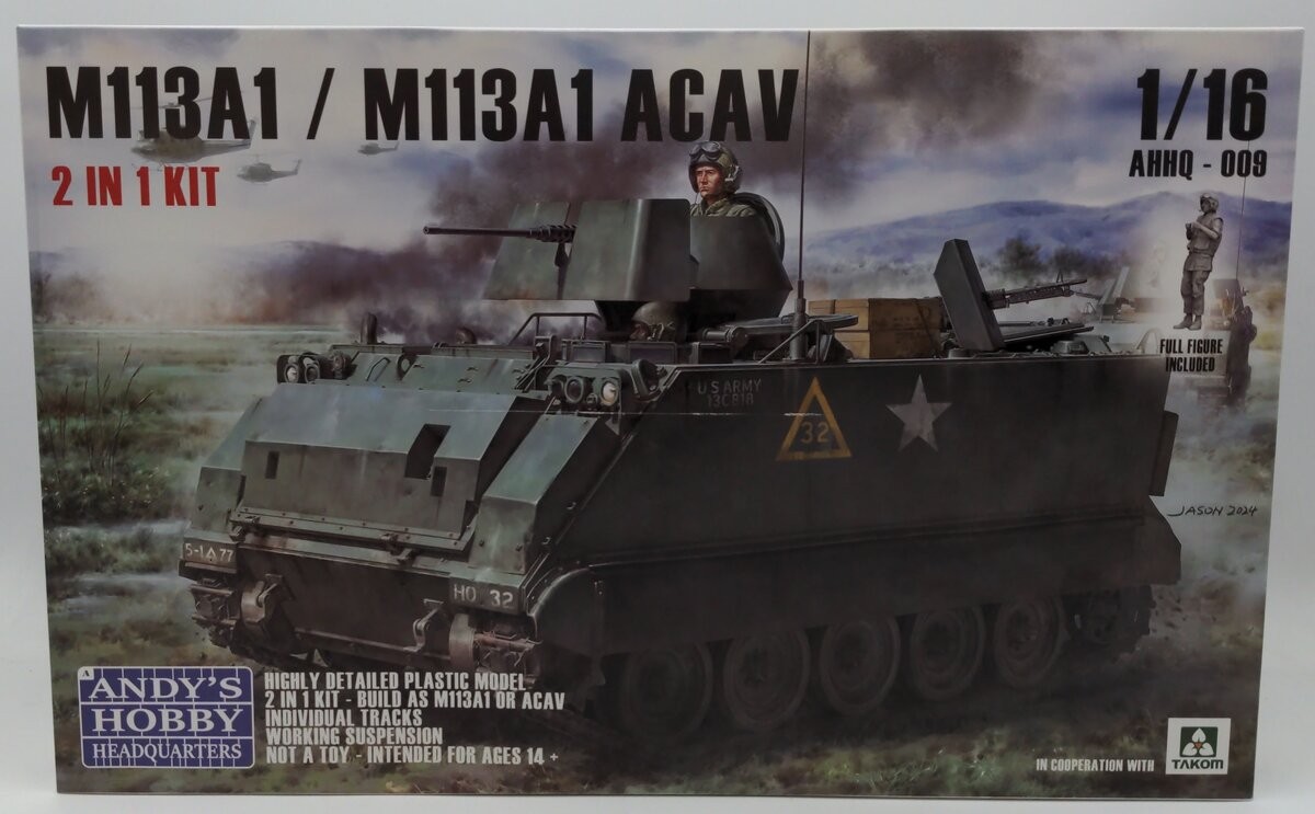 Andy's Hobby Headquarters AHHQ-009 1/16 US M113A1/M113A1 ACAV 2 in 1 w/ Figure