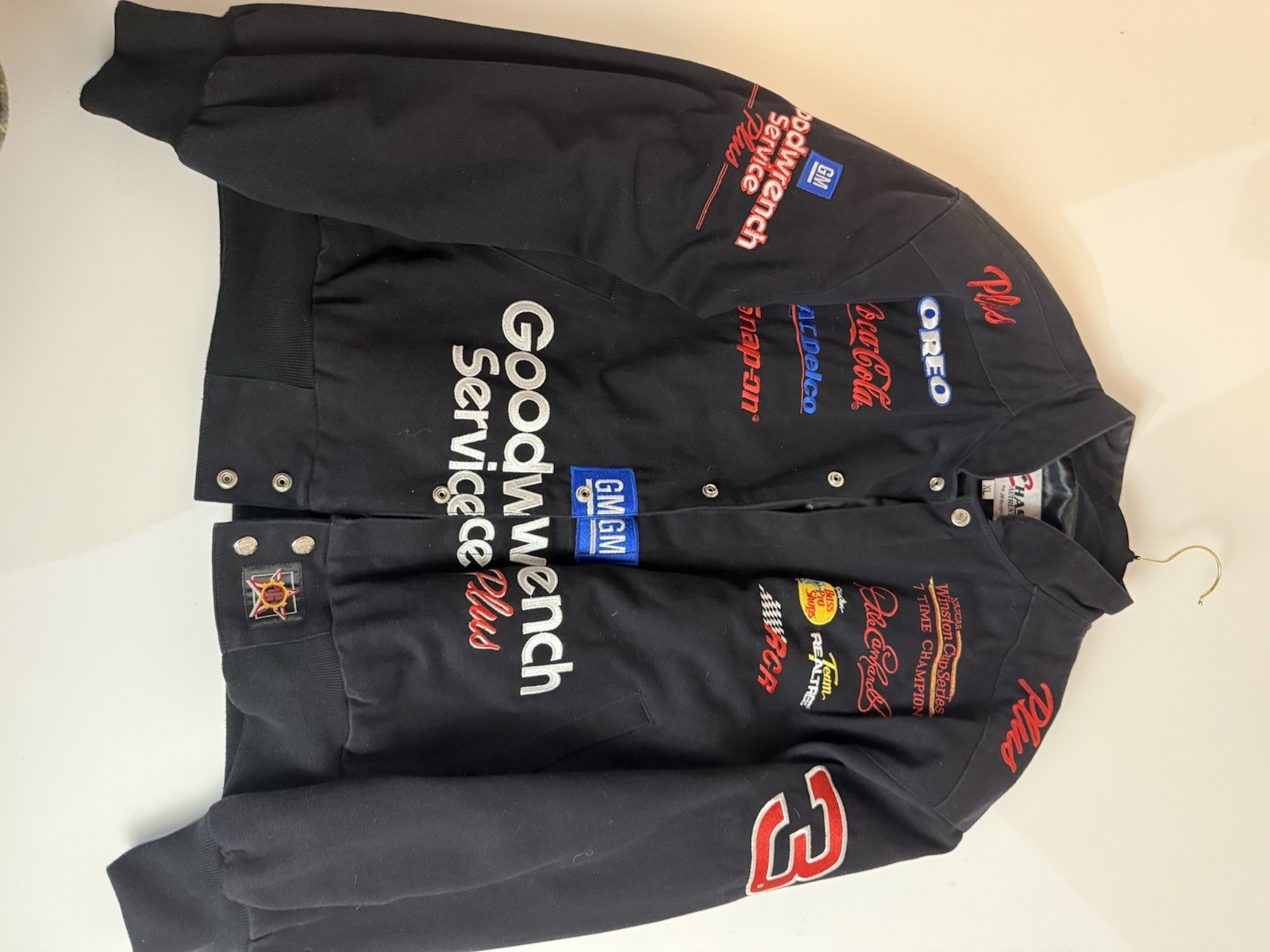Vintage Chase Jeff Hamilton Dale Earnhardt NASCAR Good Wrench Black Jacket XL