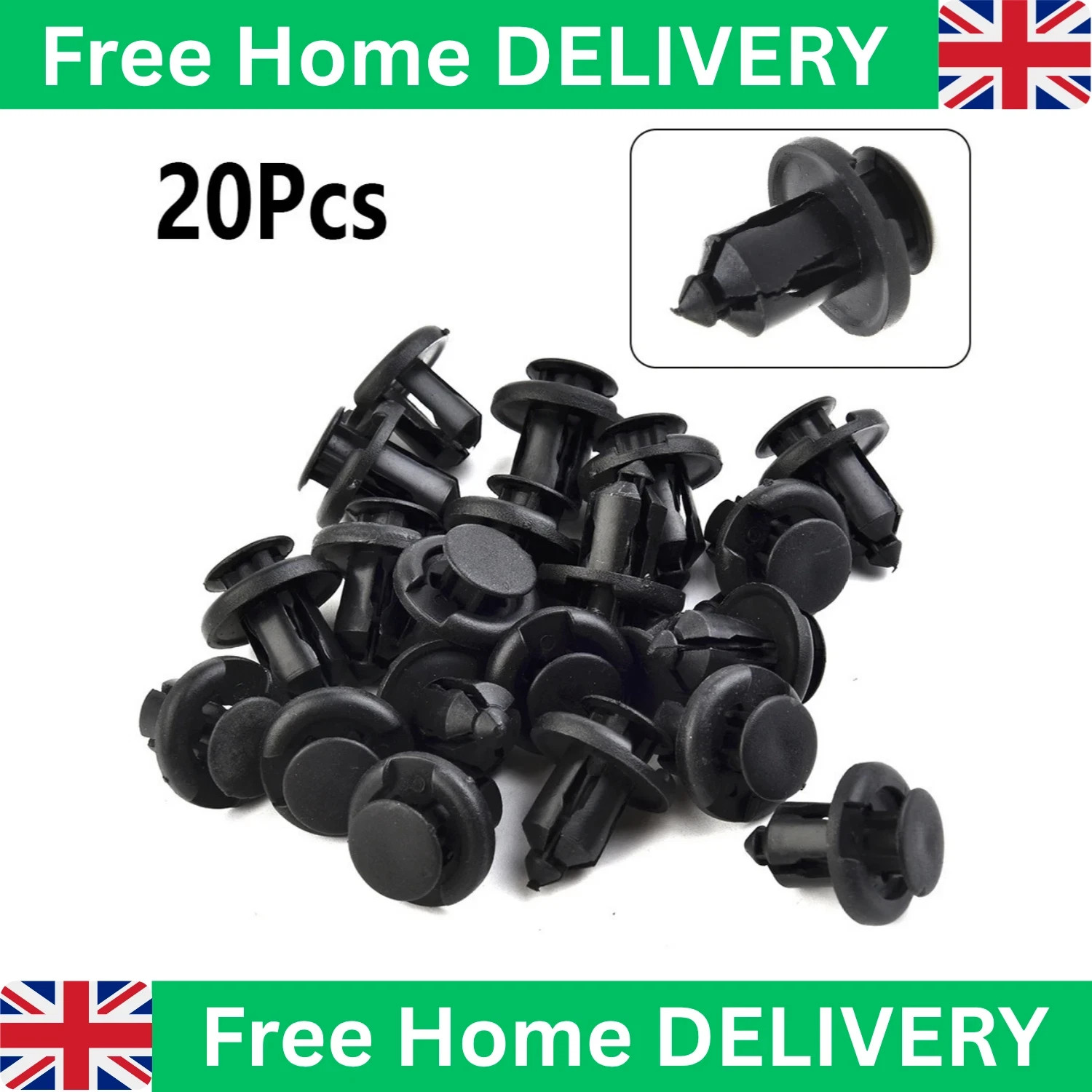 20X TRIM CLIPS FOR NISSAN QASHQAI JUKE MICRA BUMPER GRILLE ARCH LINING PLASTIC