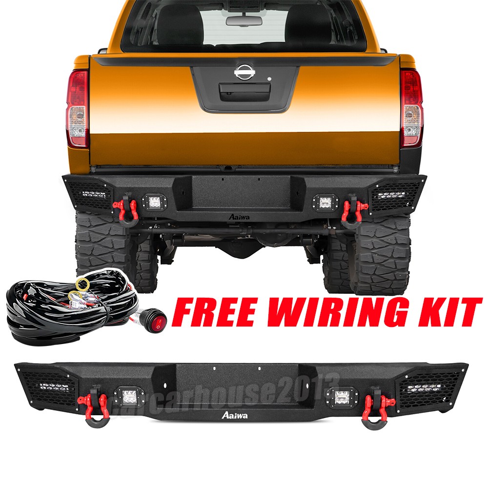Fits 2005-2022 Nissan Frontier Texture Steel Rear Bumper w/LED Lights & Wire KIT Fits 2005-2022 Nissan Frontier Texture Steel Rear Bumper w/LED Lights & Wire KIT