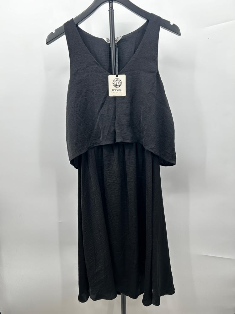 NWT Bobeau Womens Sleeveless V-Neck Knee Length Dress Black Size S NWT Bobeau Womens Sleeveless V-Neck Knee Length Dress Black Size S