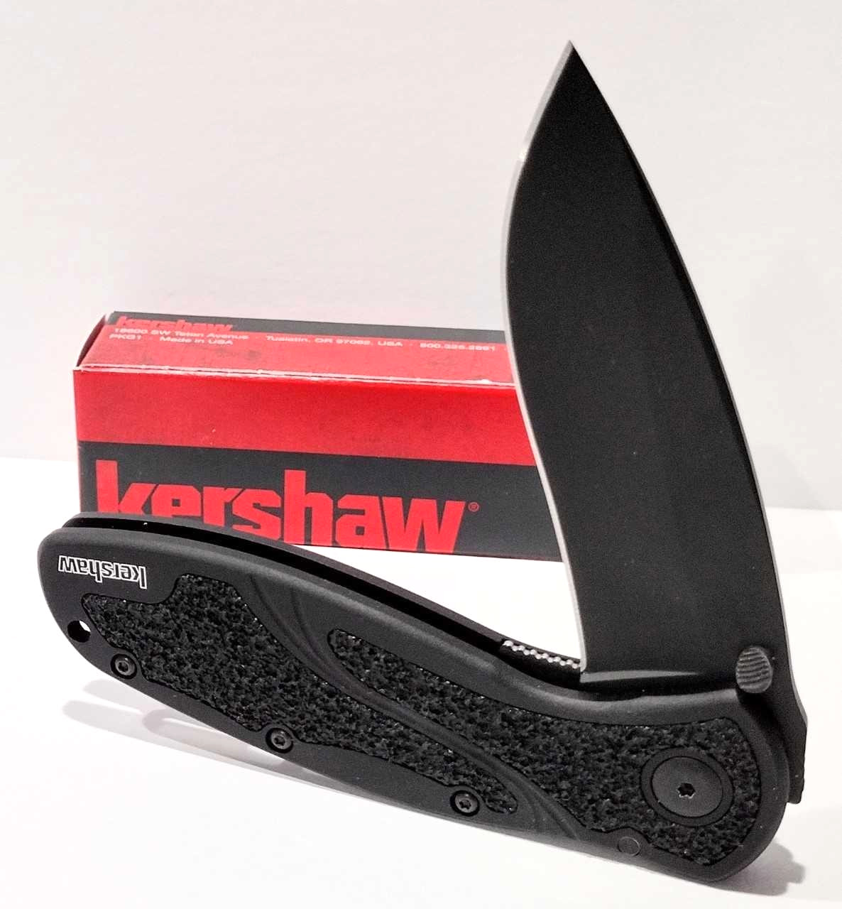 KERSHAW USA KS1670 Black DLC Spring Open Assisted Pocket Knife F. 2nd