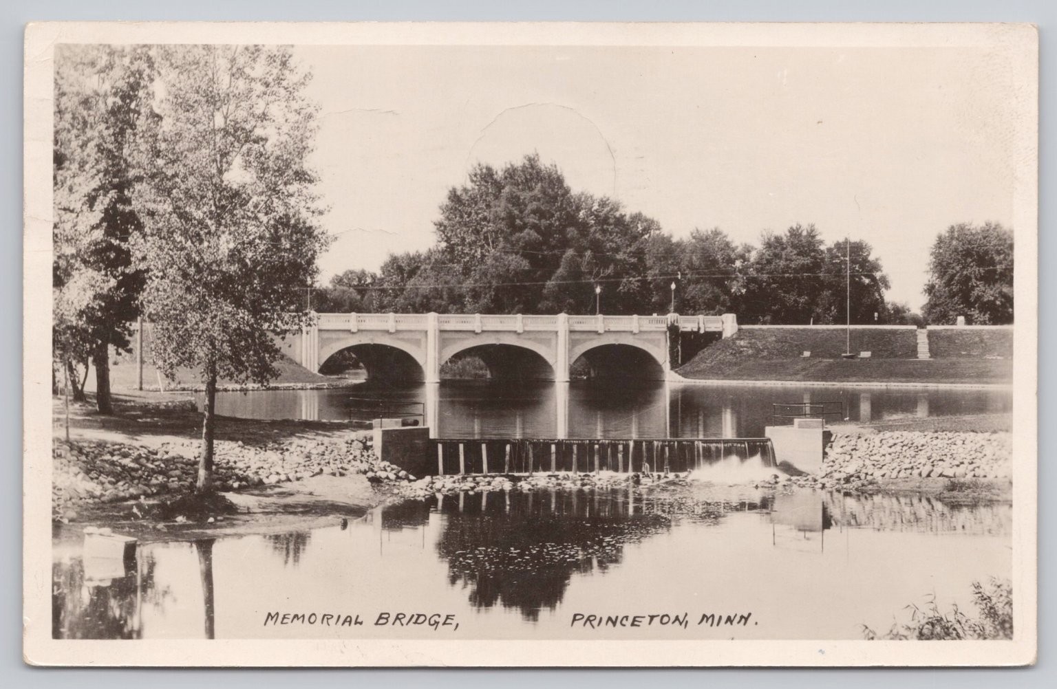 1942 Princeton MN Memorial Bridge Real Photo Postcard RPPC Minnesota River 1942 Princeton MN Memorial Bridge Real Photo Postcard RPPC Minnesota River