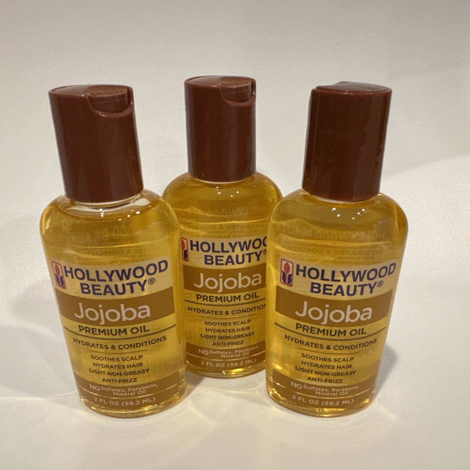 NEW | Hollywood Beauty Jojoba Premium Oil | 2 Fl oz | Lot Of 3 |Exp 03/2027.