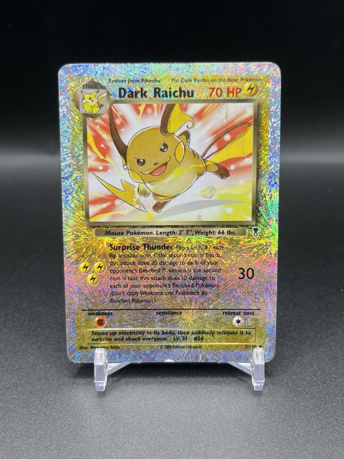 Pokemon Dark Raichu 7/110 Legendary Coll. Reverse Holo Rare English 2002 MP Pokemon Dark Raichu 7/110 Legendary Coll. Reverse Holo Rare English 2002 MP