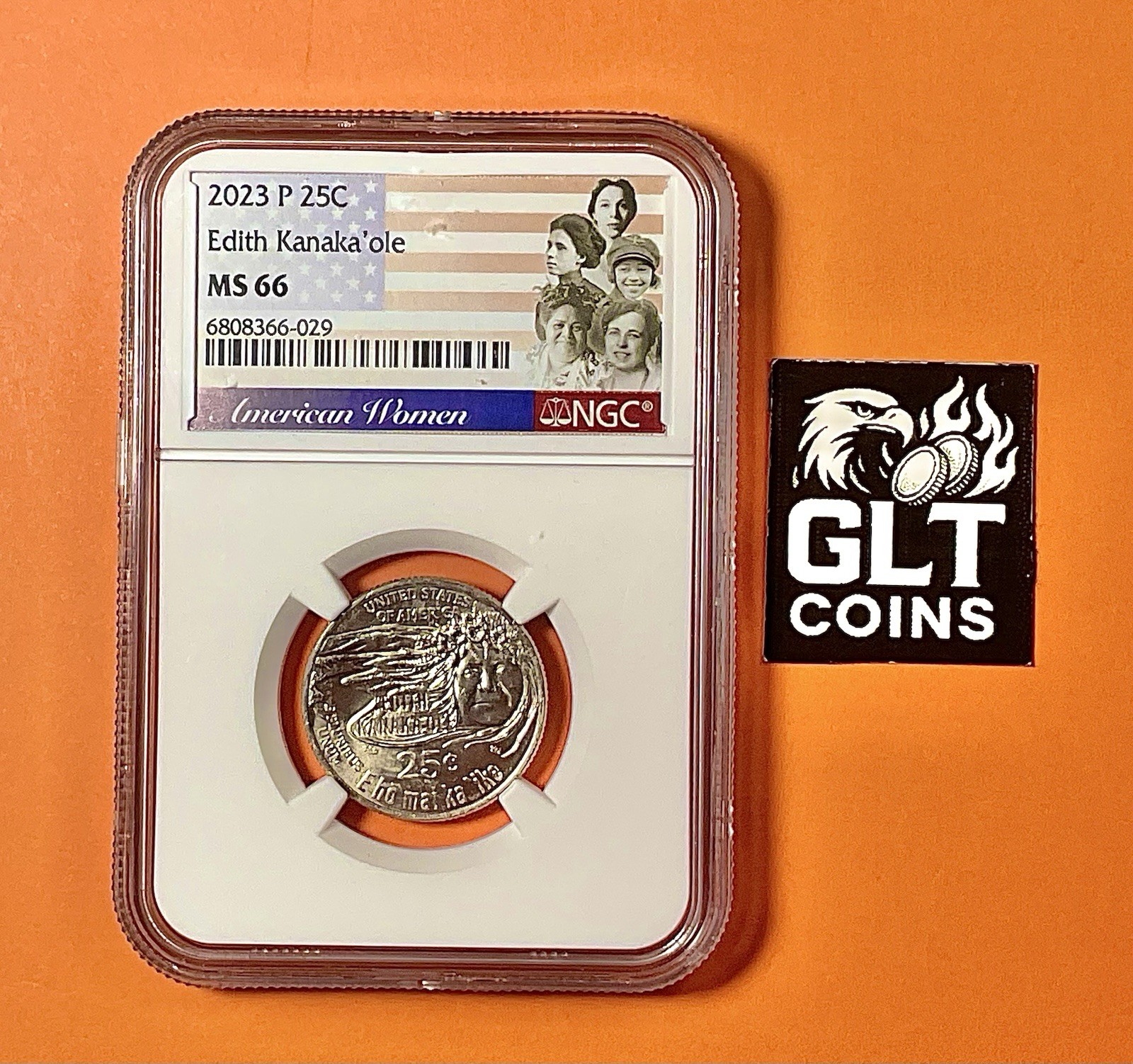 2023-S EDITH KANAKA\'OLE Quarter NGC MS66 Stunning Gem from AWQ Series