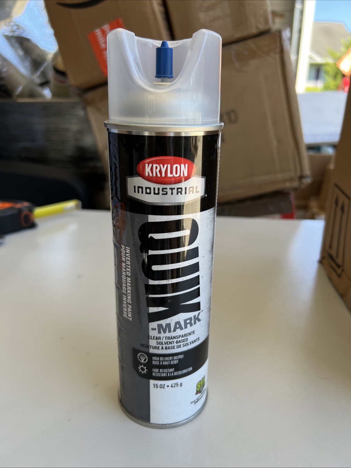 Krylon Industrial Quik-Mark Sb Inverted Marking Paint 15oz Clear Lot of 12 Krylon Industrial Quik-Mark Sb Inverted Marking Paint 15oz Clear Lot of 12