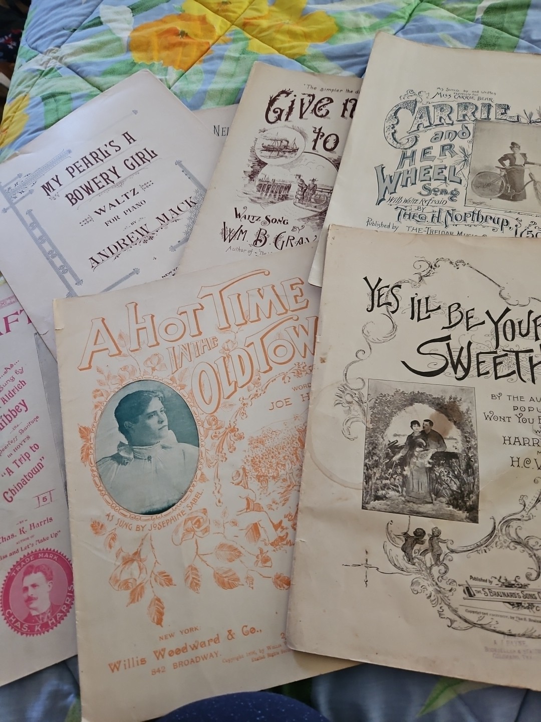 Lot Of 13 Antique 1890s Etc Sheet Music Mixed Lot Details In Photos