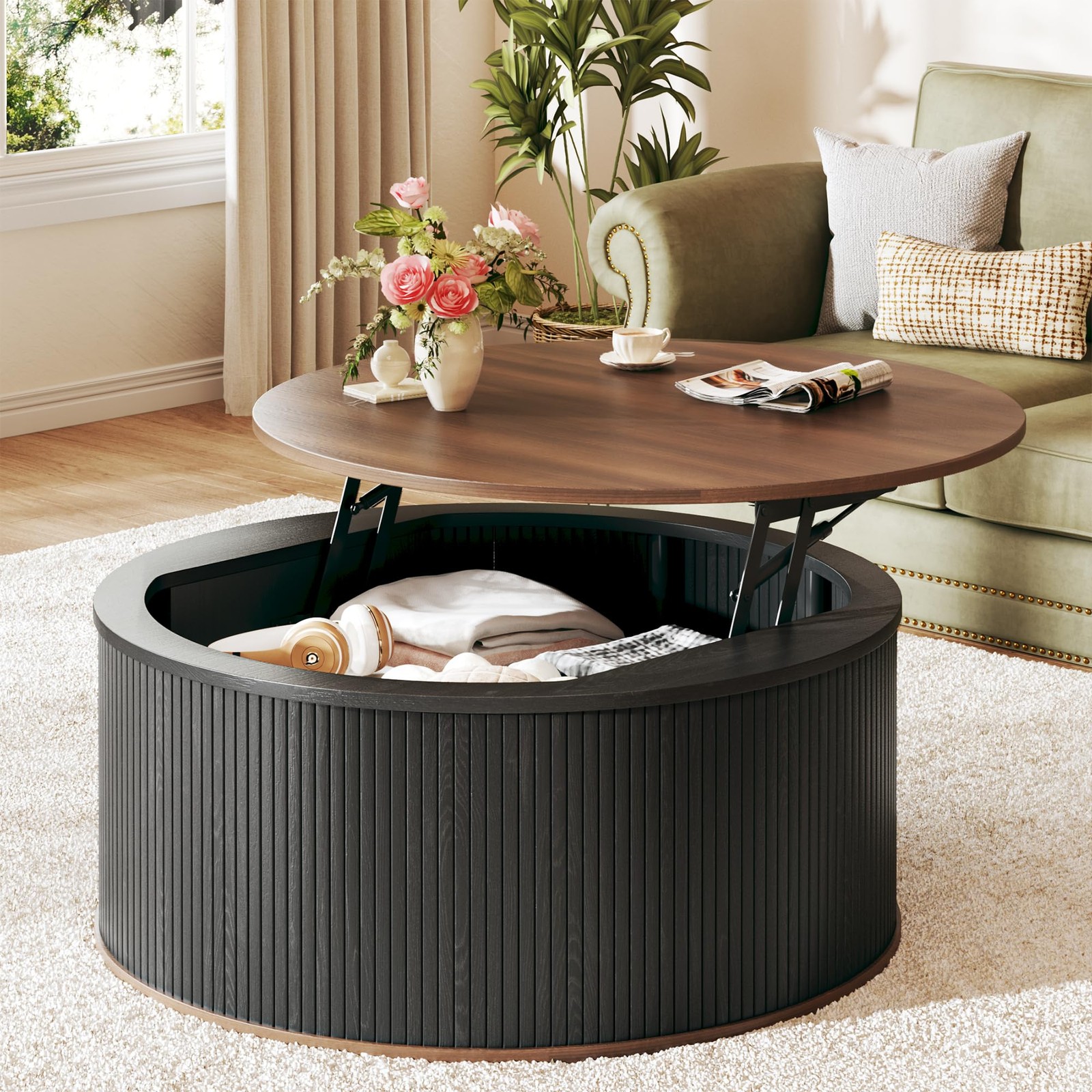 Round Lift Top Coffee Table 31.5\