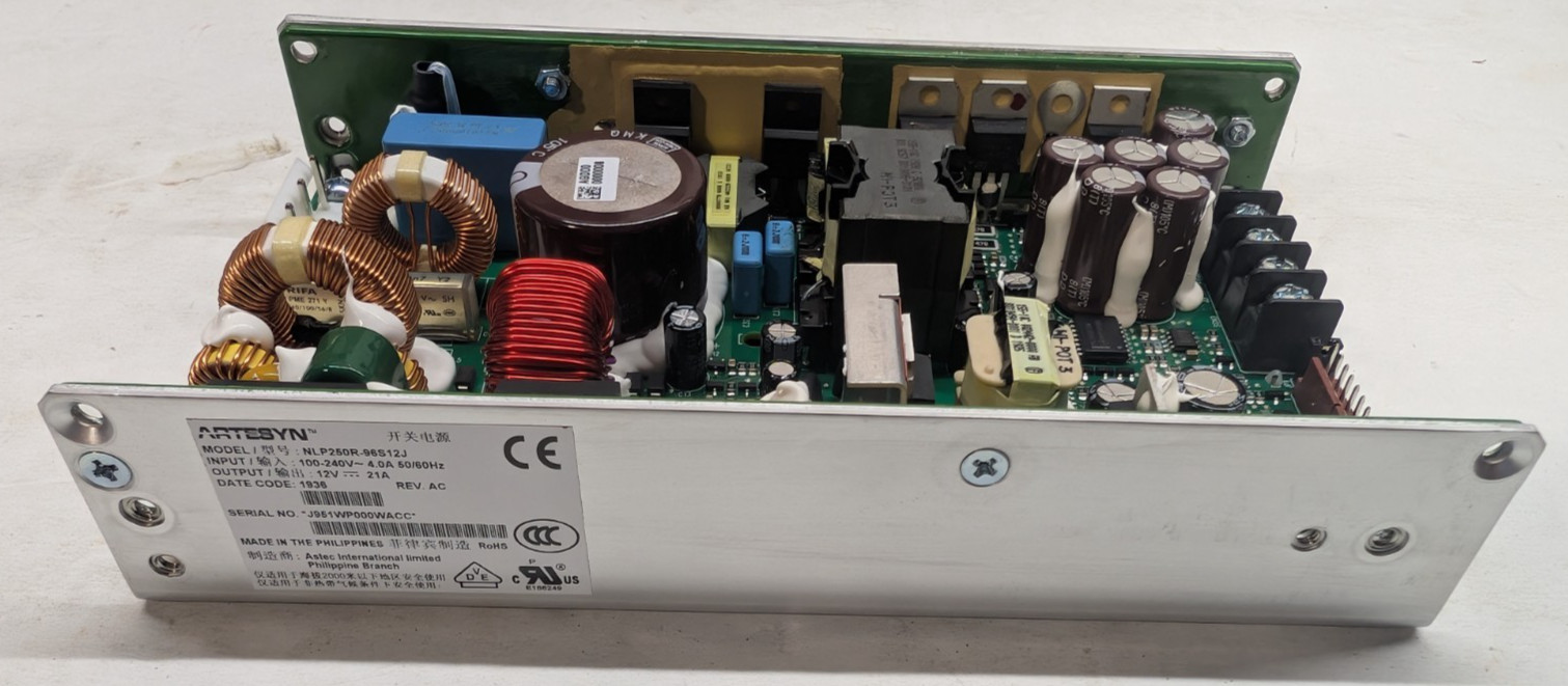 Artesyn NLP250R-96S12J 12V 21A 250W AC-DC PSU U-Channel PFC NOS