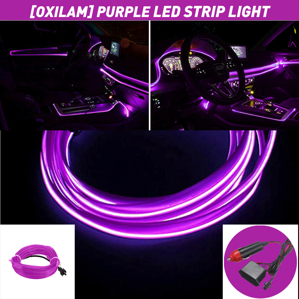 12V Purple Flexible LED Strip Light Waterproof For Car Truck Boat Bicycle Store