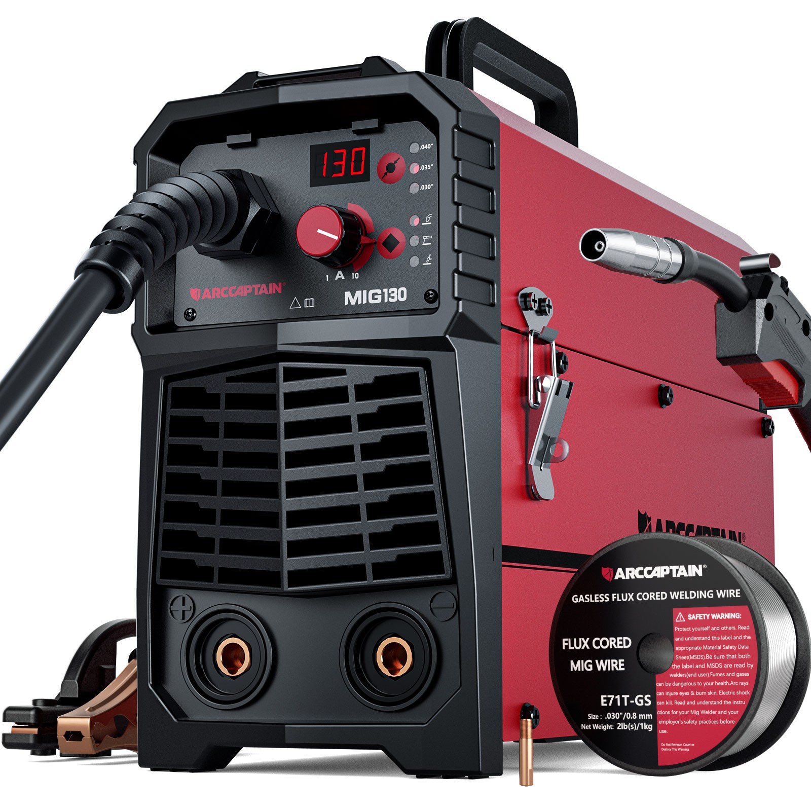 ARCCAPTAIN MIG Welder 130A/135A/160A/165A Flux Core MIG/Lift TIG/Stick 110V IGBT