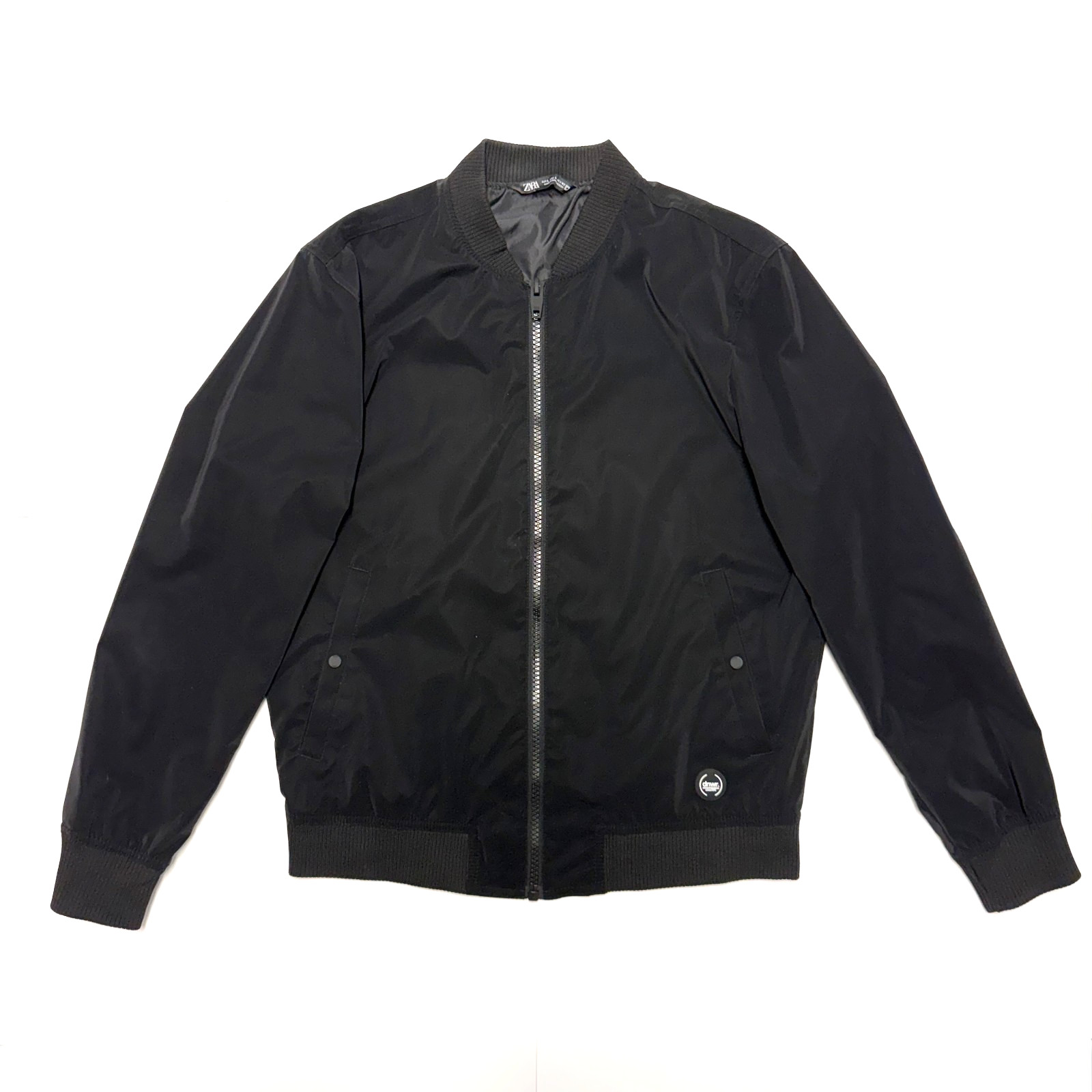 ZARA Mens Large Bomber Style Jacket Black BRANDED dnwr