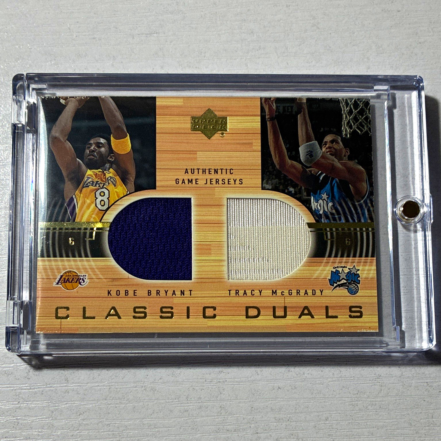 Upper Deck 2002 Classic Duals Authentic Game Jerseys Kobe/McGrady *Beautiful