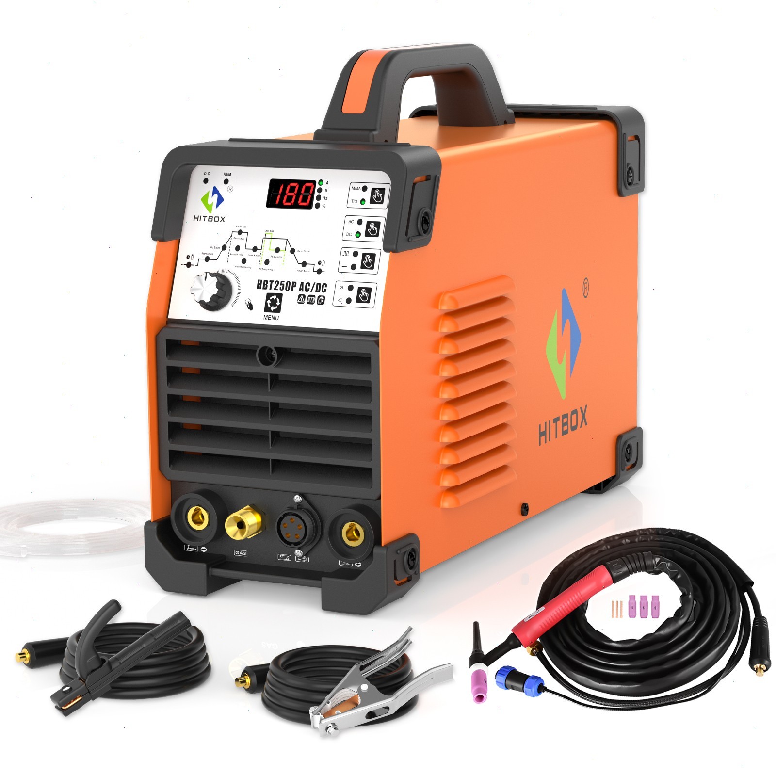200A 220V HF Aluminum Tig Welder AC/DC Pulse MMA  TIG Welding Machine&Foot Pedal