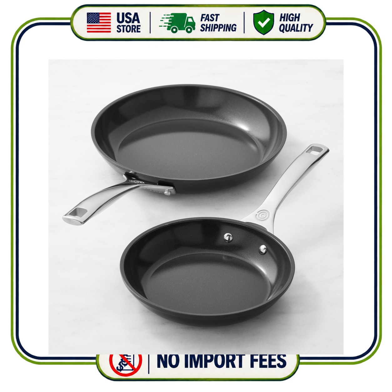 williams-sonoma Le Creuset Fry Pan Set 8\