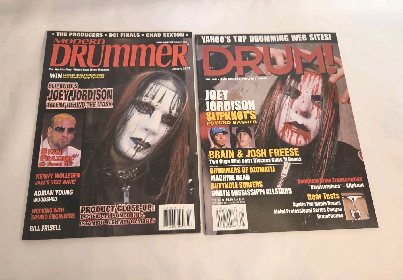SLIPKNOT Joey Jordison Modern Drummer & Drum Magazine Lot VERY RARE Hard To Find SLIPKNOT Joey Jordison Modern Drummer & Drum Magazine Lot VERY RARE Hard To Find