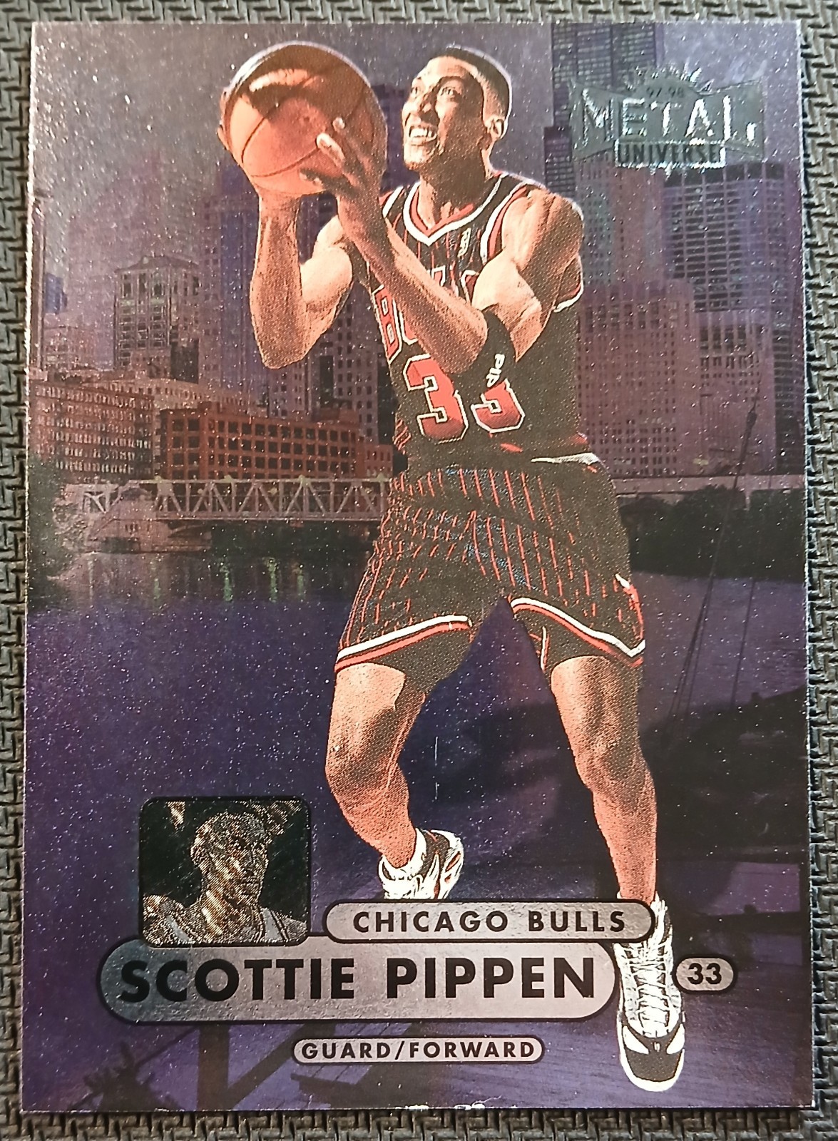 1997-98 Metal Universe Championship Preview Scottie Pippen Card #85 BULLS 1997-98 Metal Universe Championship Preview Scottie Pippen Card #85 BULLS