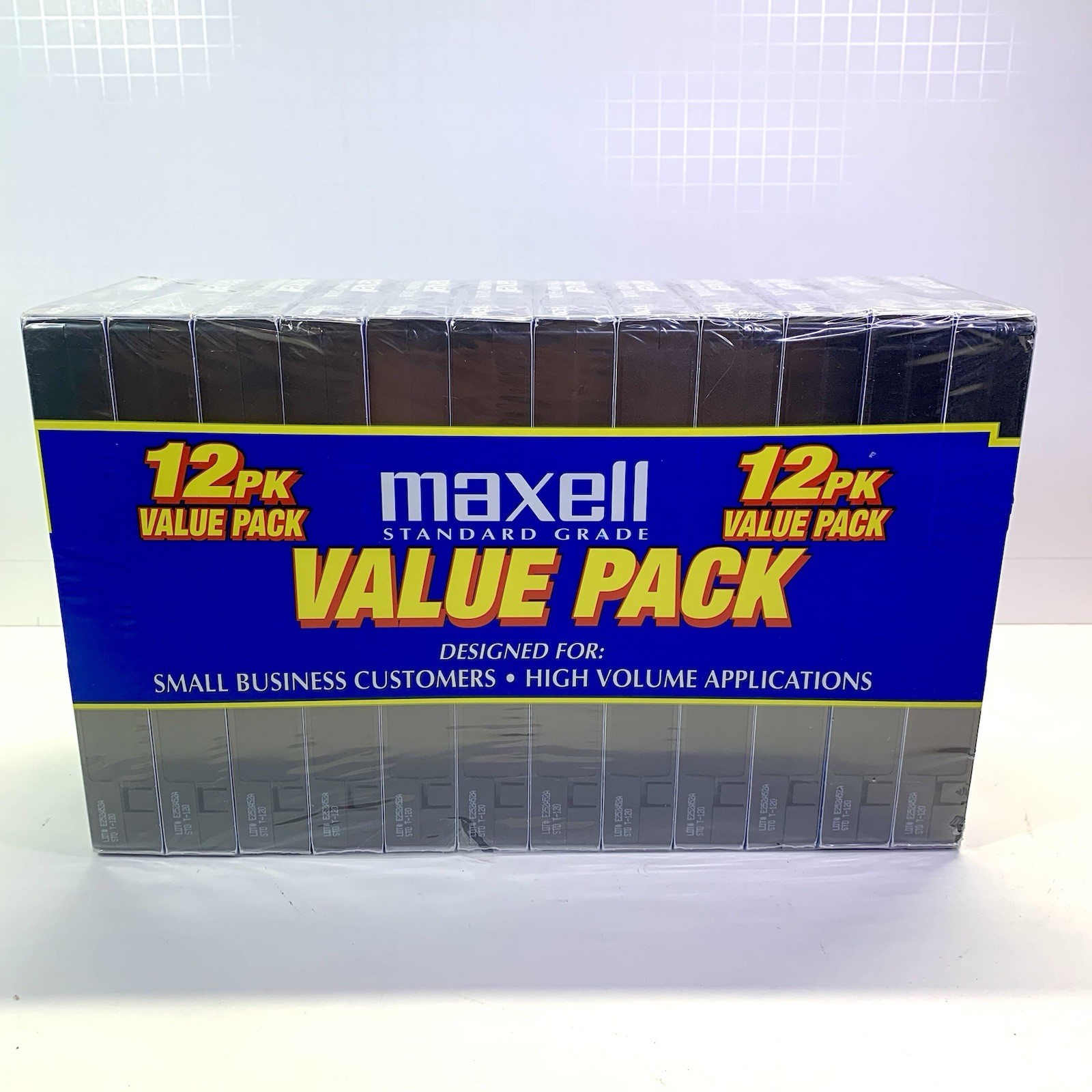 NEW Maxell T-120 Standard Grade 6-Hour Blank VHS VCR Tapes Sealed 12-Pack