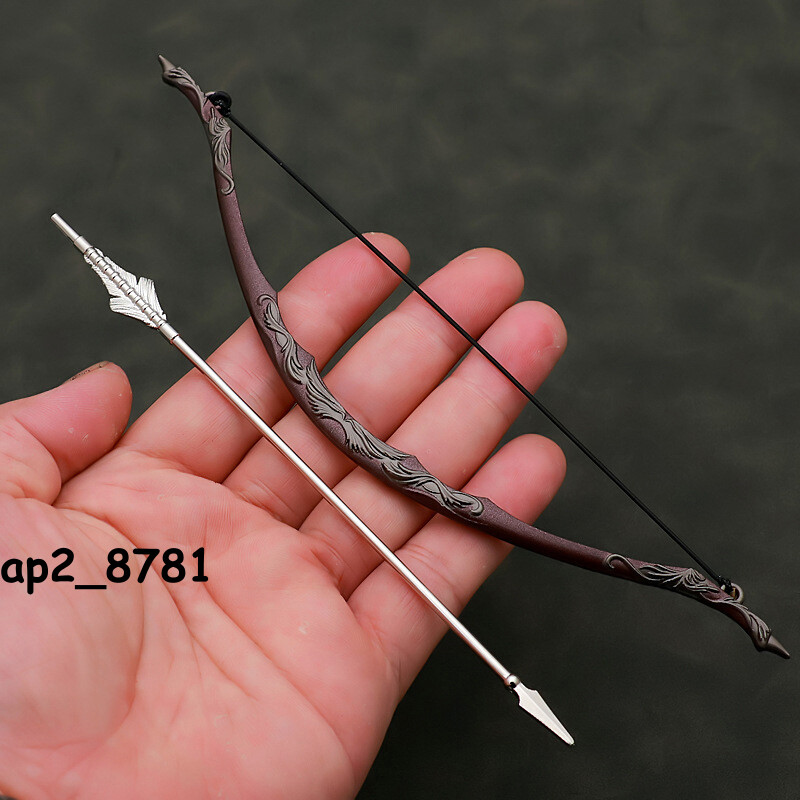 1/6 Metal Miniature Cold Weapon Bow Arrow Set Model For 12\ 1/6 Metal Miniature Cold Weapon Bow Arrow Set Model For 12\