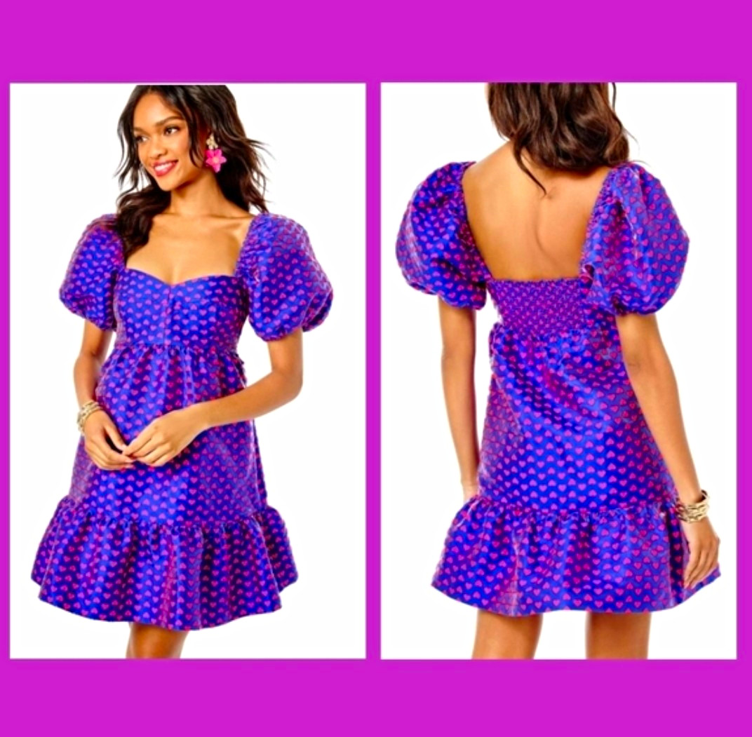 🆕️ 💘SIZE 12 HTF Lilly Pulitzer💘 - Nelle Short Sleeve Jacquard Dress 🆕️ 💘SIZE 12 HTF Lilly Pulitzer💘 - Nelle Short Sleeve Jacquard Dress