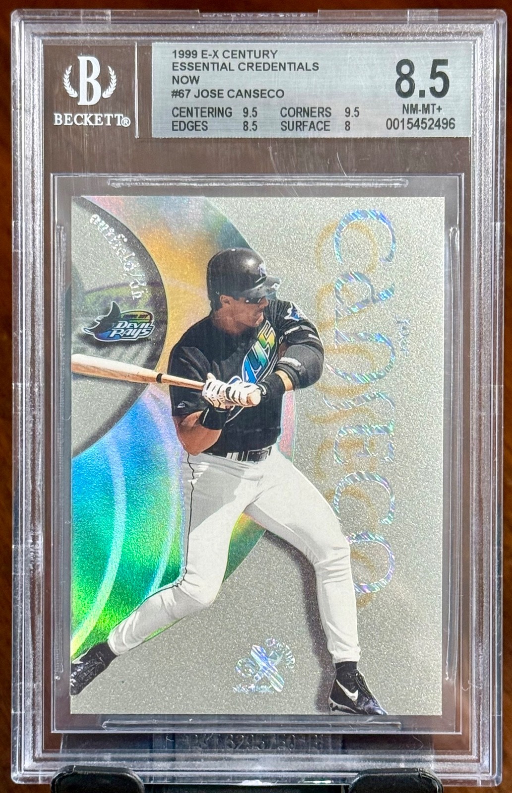 1999 Skybox E-X Century Jose Canseco #67 Essential Credentials NOW /67 RARE