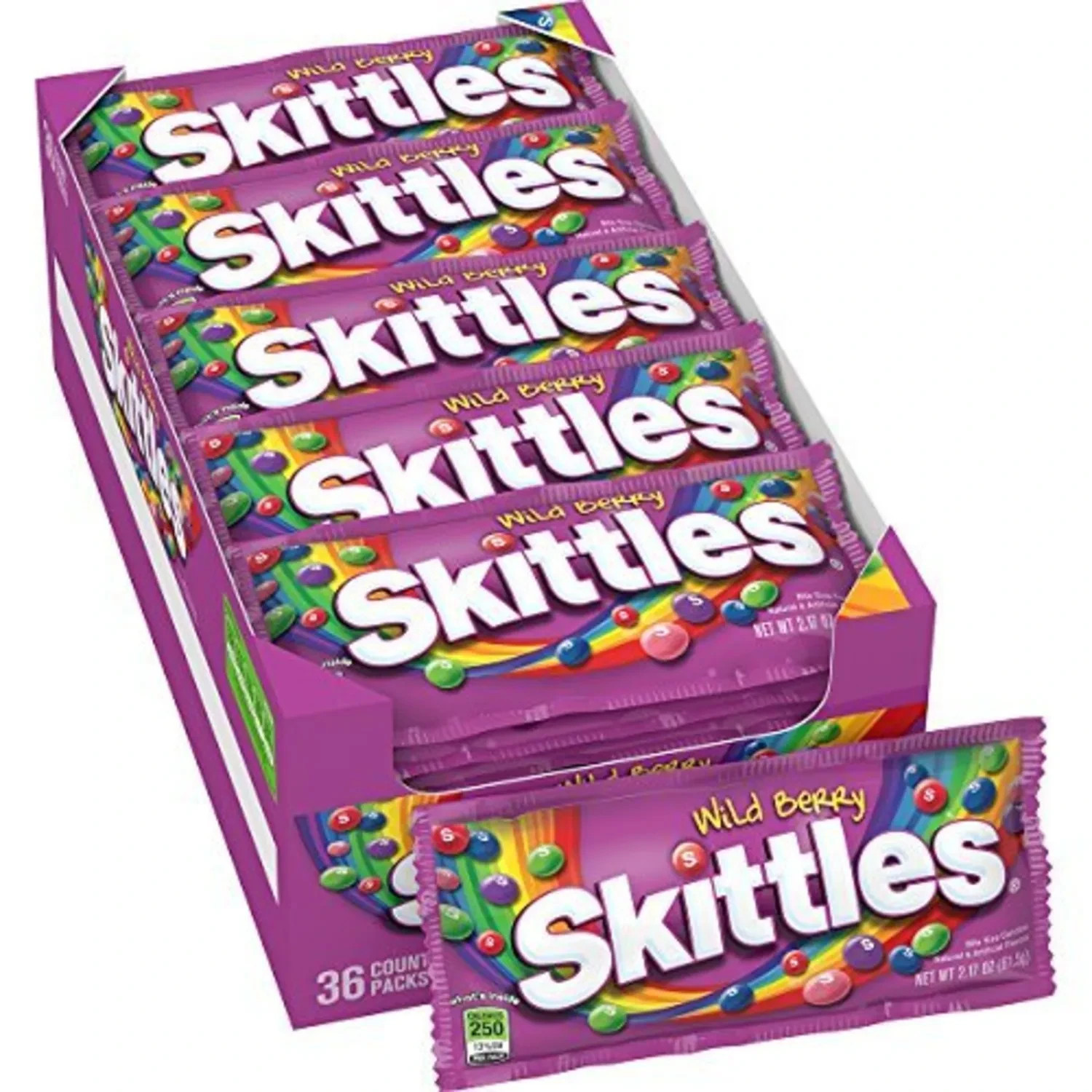 SKITTLES Wild Berry Summer Chewy Candy Assortment, 2.17 Oz each, Pack of 36-2 SKITTLES Wild Berry Summer Chewy Candy Assortment, 2.17 Oz each, Pack of 36-2