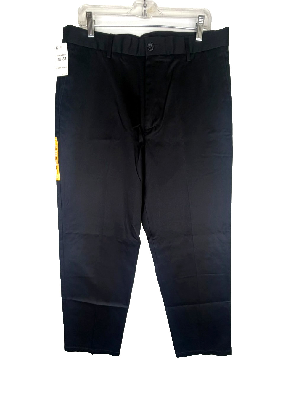 Dockers D3 Classic Fit Flat Front Wrinkle Free Black Signature Khaki Size 35/32