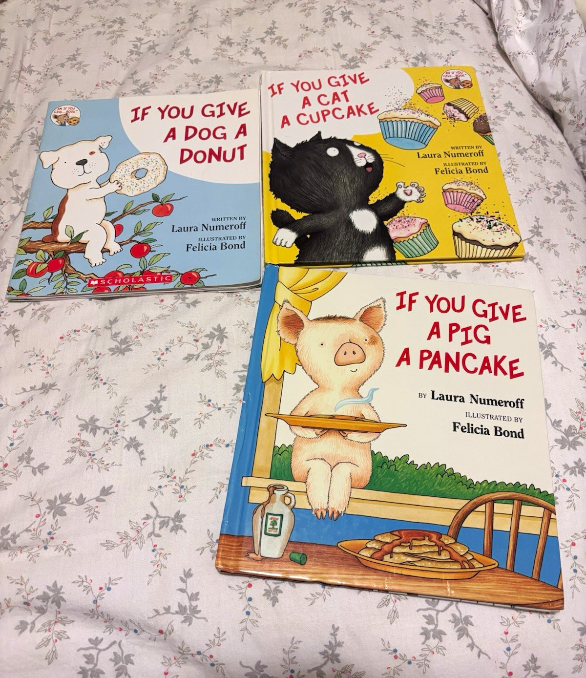 Set of 3 - If You Give... Cat, Dog, Pig Books 2 are Hardcover Scholastic 2012 Set of 3 - If You Give... Cat, Dog, Pig Books 2 are Hardcover Scholastic 2012