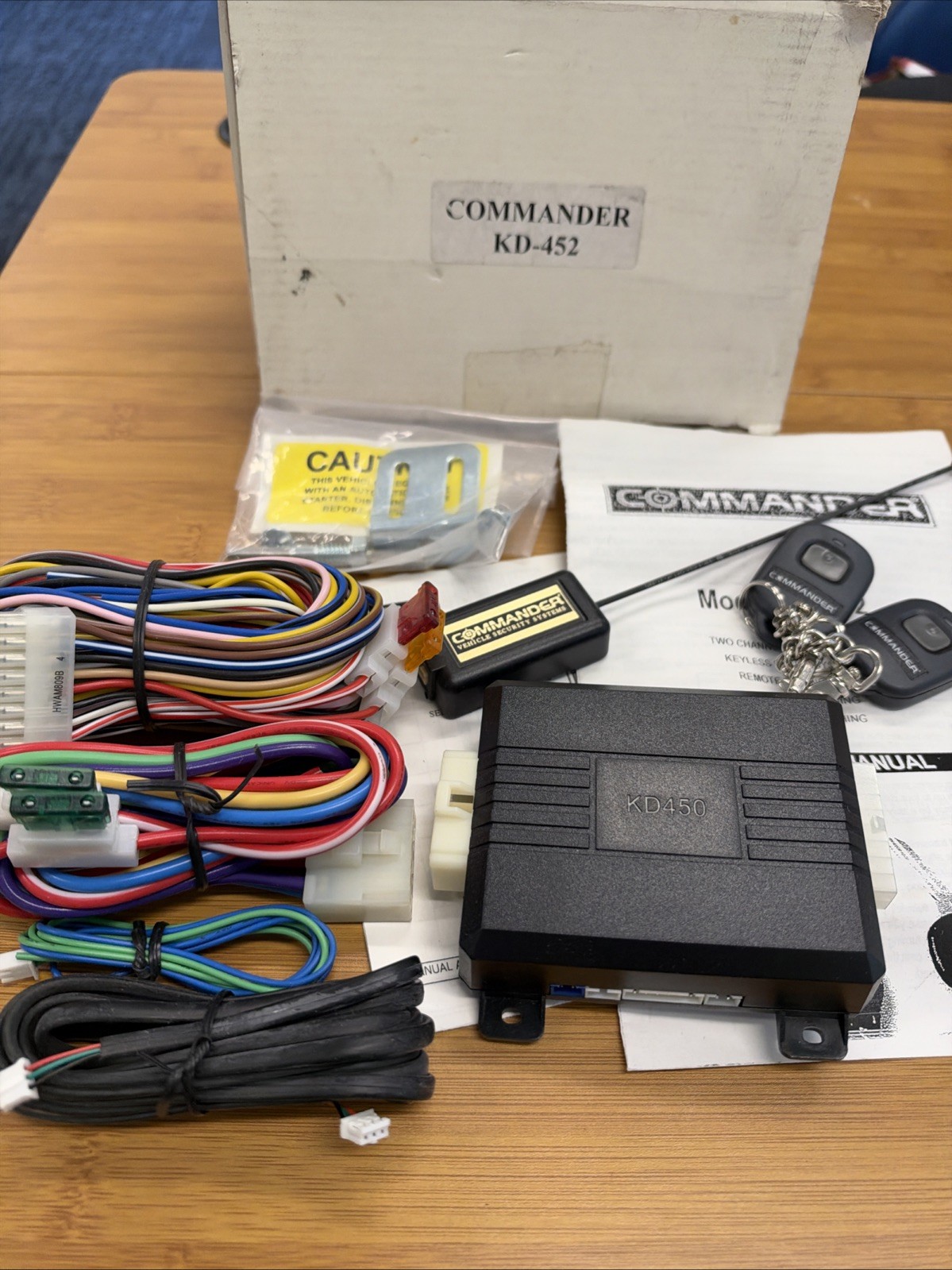 Vintage Commander KD-452 Vehicle Security System – Car Alarm Kit with Remote