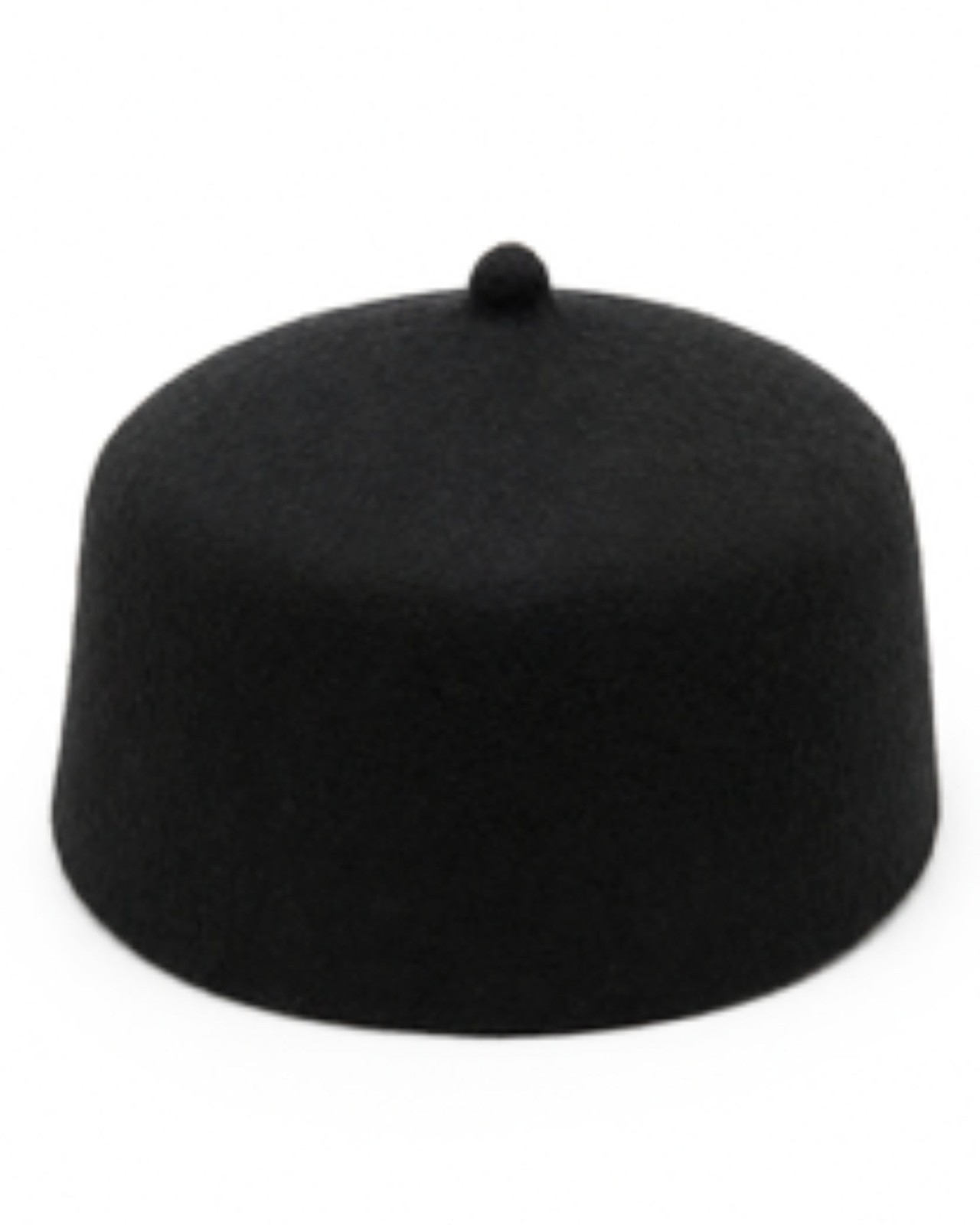 Men\'s Traditional Igbo Chief Black Cap Wool Felt Hat Muslim Prayer Cap
