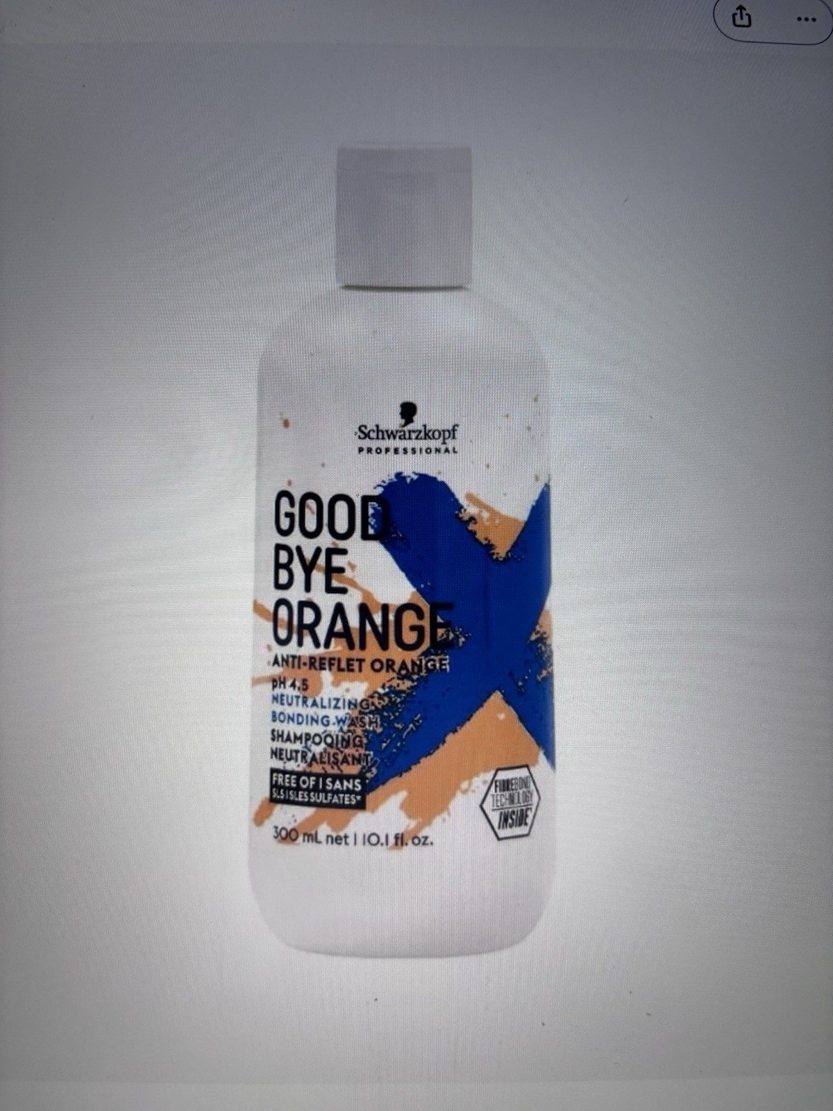SCHWARZKOPF GOOD BYE ORANGE NEUTRALIZING BONDING WASH SHAMPOO 10.1 OZ SCHWARZKOPF GOOD BYE ORANGE NEUTRALIZING BONDING WASH SHAMPOO 10.1 OZ