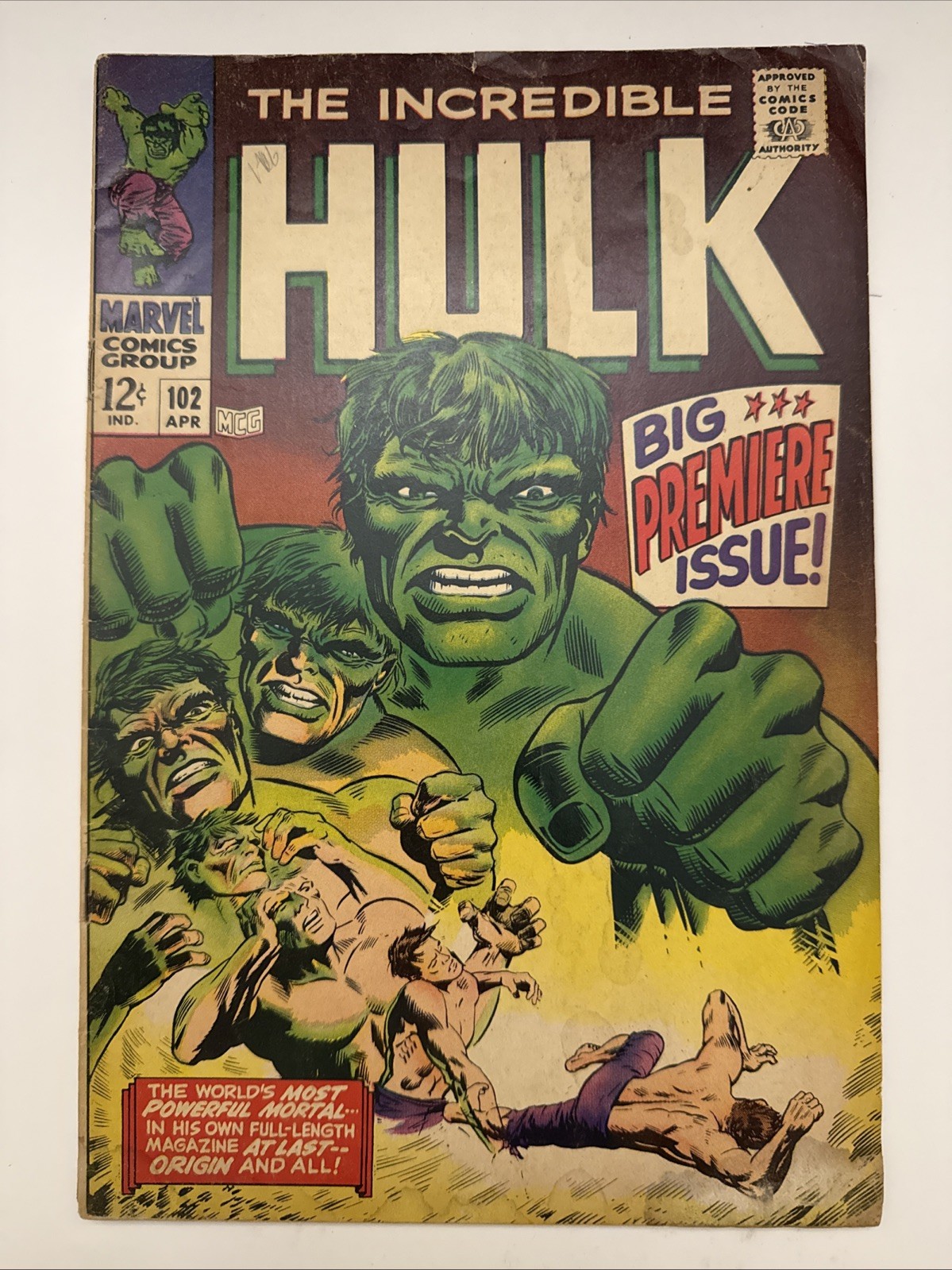The Incredible Hulk #102 (Marvel Comics April 1968) 🔑 MAJOR KEY ISSUE 🔥