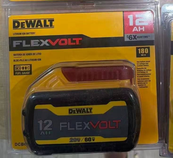 1 PACK DCB612 20V/60V FlexVolt Lithium-Ion 12.0Ah Battery Power Tool Batteries 1 PACK DCB612 20V/60V FlexVolt Lithium-Ion 12.0Ah Battery Power Tool Batteries