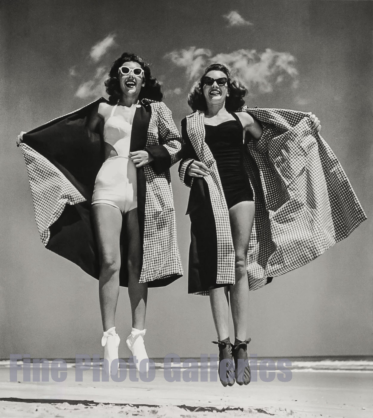 1946/76 Vintage DAYTONA BEACH Bathing Suit By PHILIPPE HALSMAN Large Duotone Art