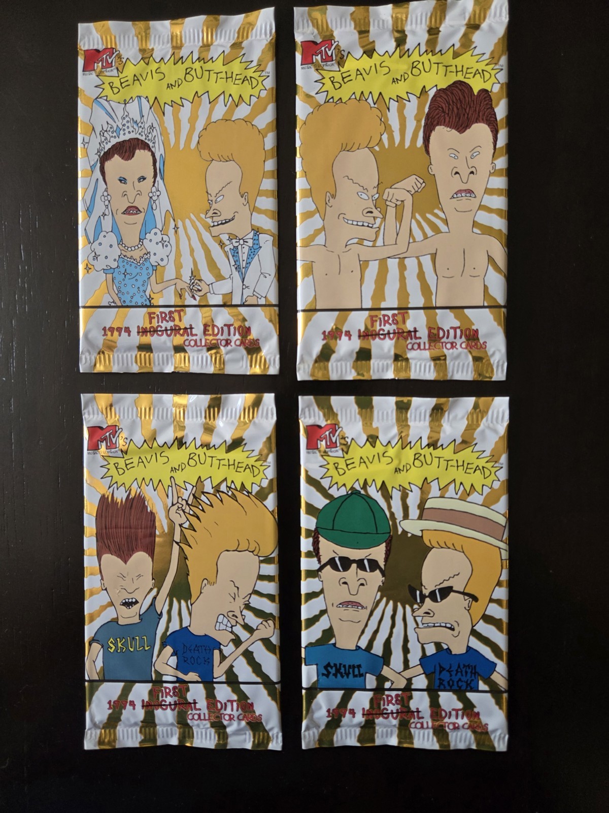 Beavis And Butt-Head Cards 1994 Lot of 4 Sealed Packs First Edition Beavis And Butt-Head Cards 1994 Lot of 4 Sealed Packs First Edition