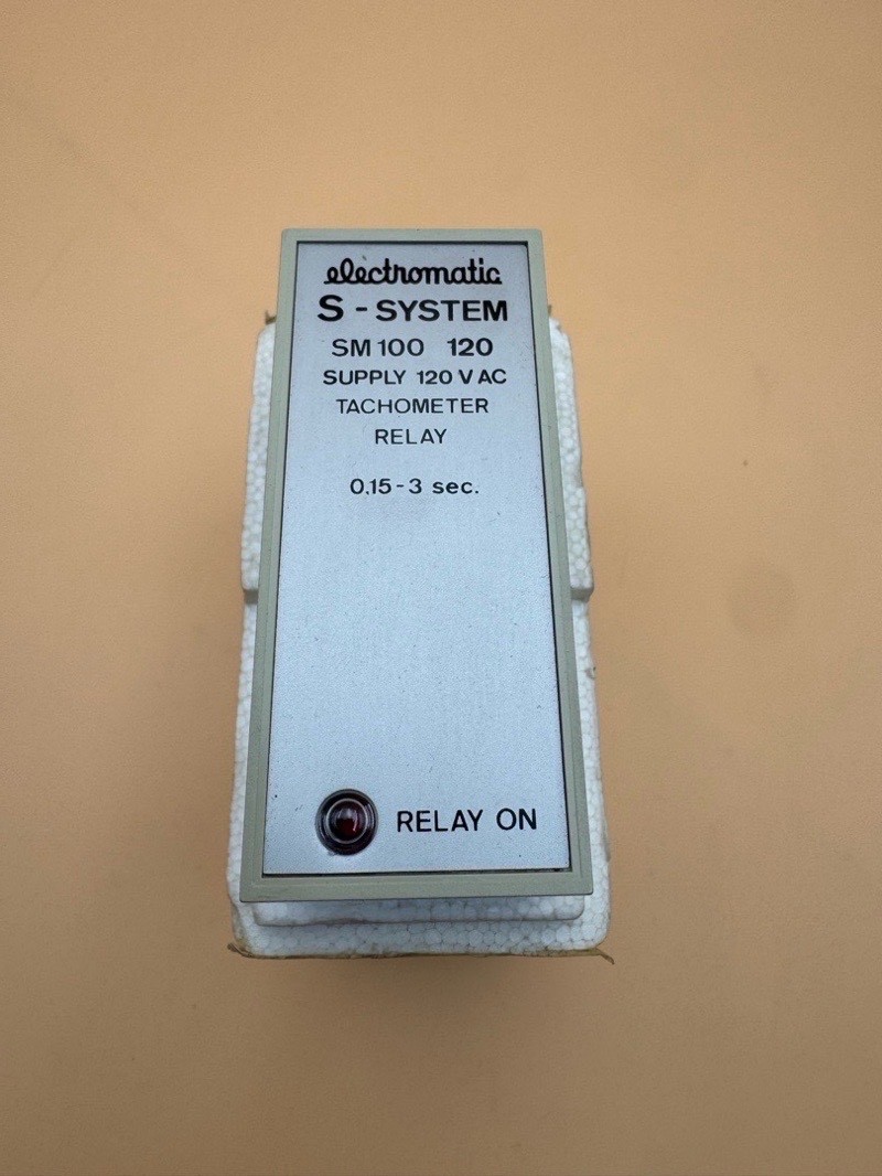 electromatic S - SYSTEM SM 100 120 SUPPLY 120 V AC TACHOMETER RELAY 0,15- 3 sec