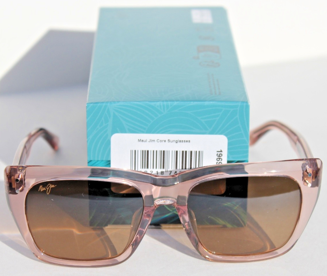 MAUI JIM Aloha Lane POLARIZED Sunglasses MJ893-09 Translucent Pink/Bronze HCL